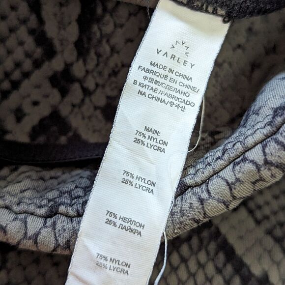 VARLEY Let's Go Leggings in Olive Snake | 7/8 Length, Size S‎ - Picture 8 of 15